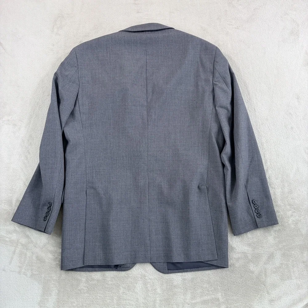 Jos A Bank Stays Cool Blazer Sport Coat Jacket in Grey Wool Blend Half Lined 41R